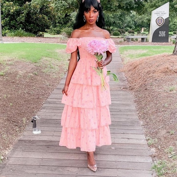 LoveShackFancy for Target Simone Tiered Floral Dress XS - Picture 5 of 11